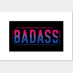 Bisexual Pride Badass Distressed Bi Pride Posters and Art